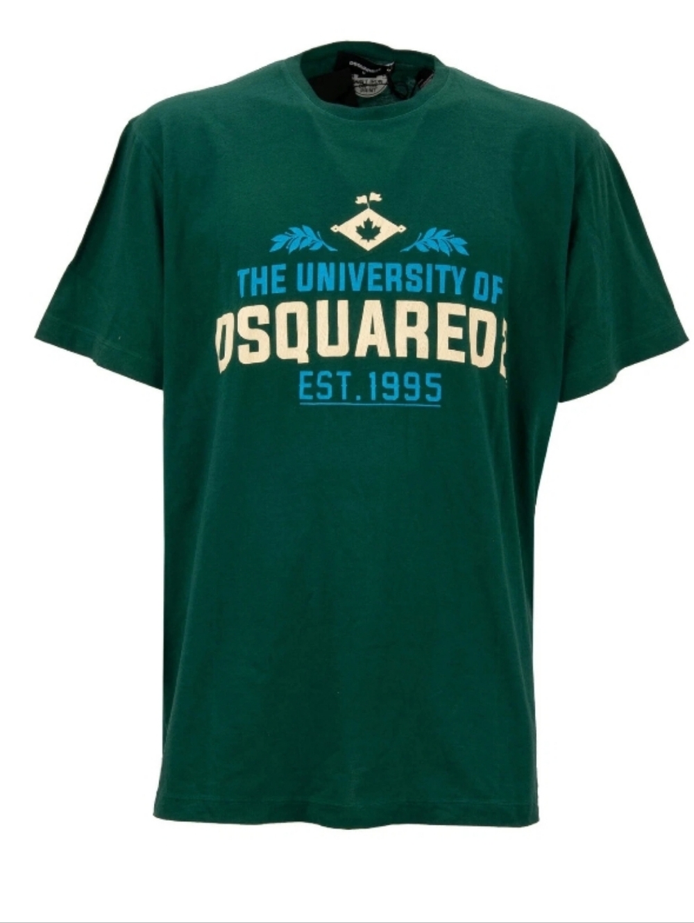 Dsquared2 Green 'The University of Dsquared2' Men's T-Shirt Oversized XS New